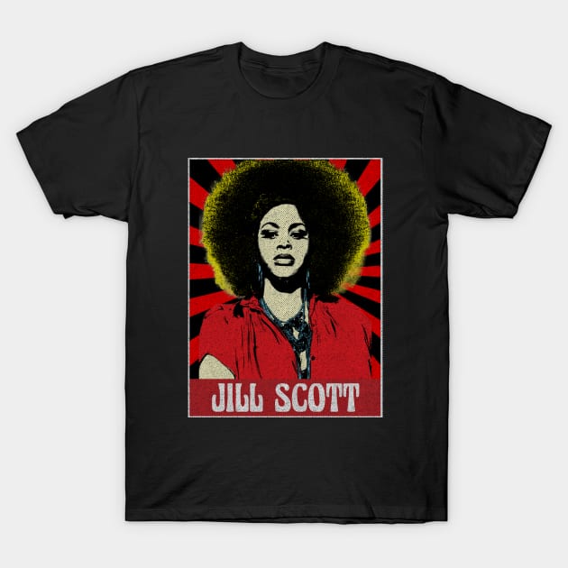 Jill Scott 80s Pop Art Fan Art T-Shirt by Motor Lipat